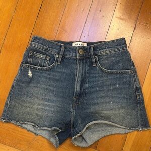 Frame Denim Blue Jean Shorts Classic Cut-Off Style